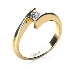 Zásnubní prsten Viky ze žlutého zlata se zirkonem