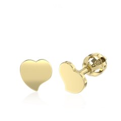 Minimalistické náušnice IDOL Heart ze žlutého zlata