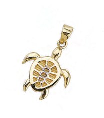 Dívčí přívěsek Turtle ve tvaru želvy z kombinovaného zlata