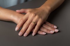 Prsten Kira ze žlutého zlata s laboratorním diamantem