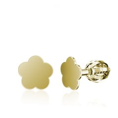 Minimalistické náušnice IDOL Bloom ze žlutého zlata