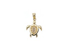 Dívčí přívěsek Turtle ve tvaru želvy z kombinovaného zlata