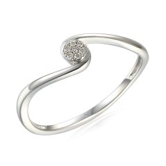 Diamantový prsten Ruby z bílého zlata