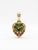 Zlatý přívěsek srdce s vltavínem a granáty VG1293