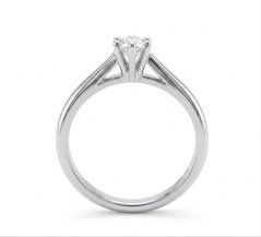 Zásnubní prsten z bílého zlata s diamantem 0,035 ct