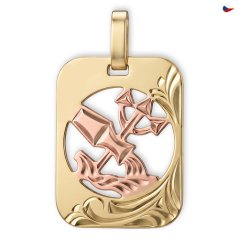 Zlatý přívěsek znamení zvěrokruhu — destička
