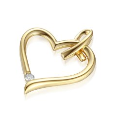 Elegantní přívěsek Libi s křížkem ze žlutého zlata s diamanty
